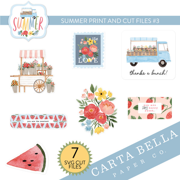 Summer #3 Group Print And Cut Files