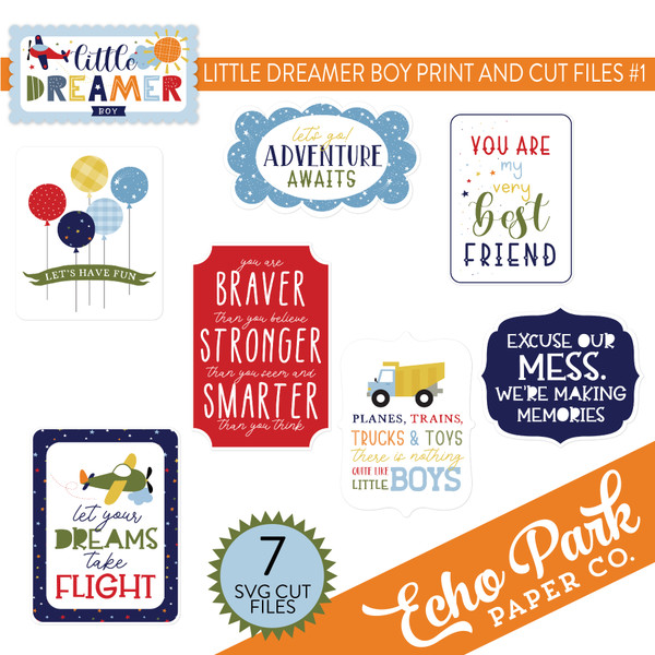 Little Dreamer Boy Print And Cut Files