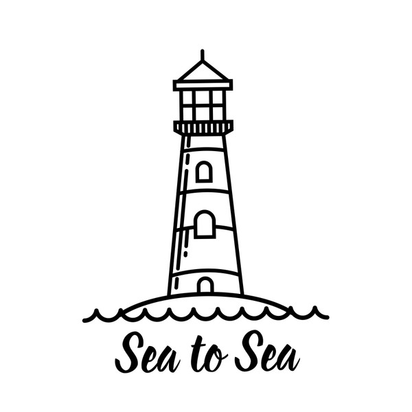 Sea To Sea Lighthouse SVG Cut File