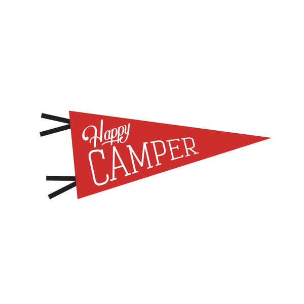 Happy Camper Pennant SVG Cut File