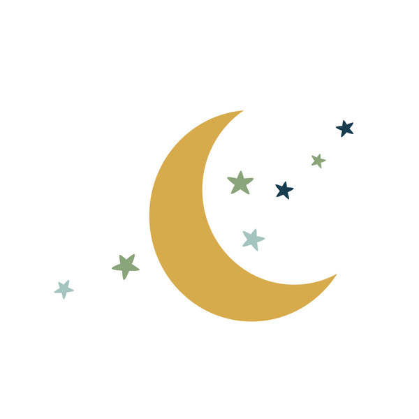 Moon And Stars #3 SVG Cut File