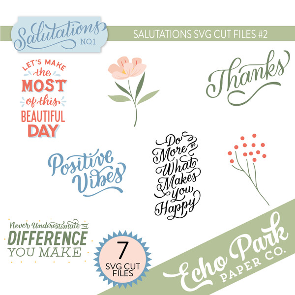 Salutations #2 Group SVG Cut Files