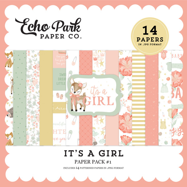 It's A Girl Paper Pack #1