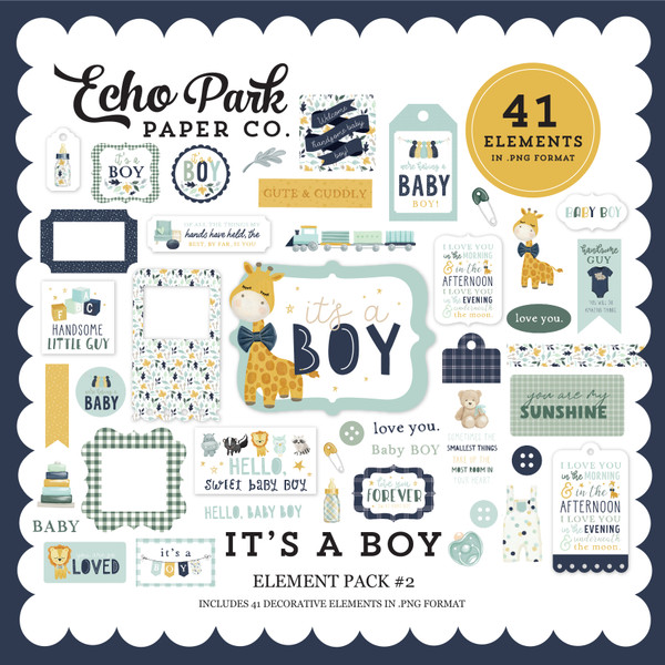It's A Boy Element Pack #2