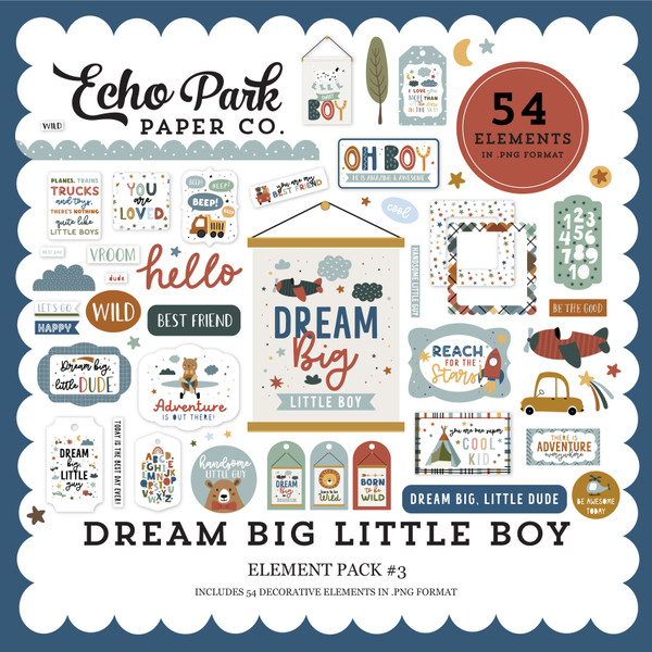 Dream Big Little Boy Element Pack #3
