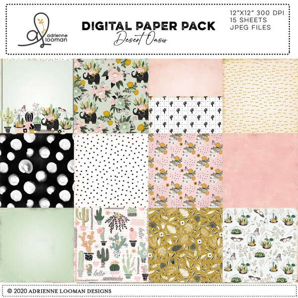 Desert Oasis paper pack