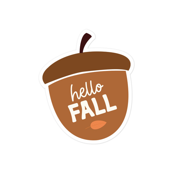 Hello Fall Acorn Print and Cut File