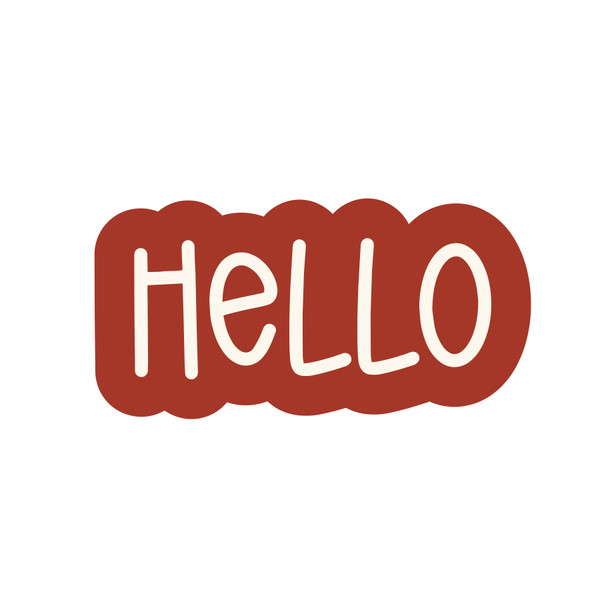 Hello 2 SVG Cut File