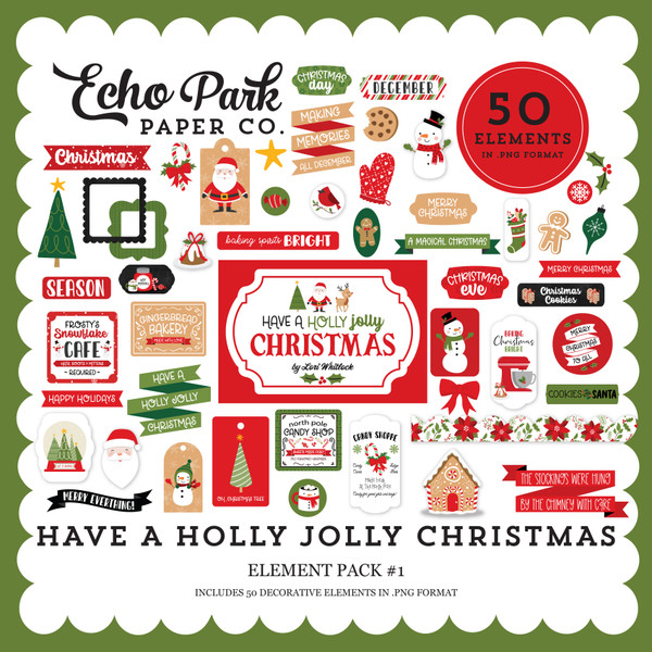 Have A Holly Jolly Christmas Element Pack #1
