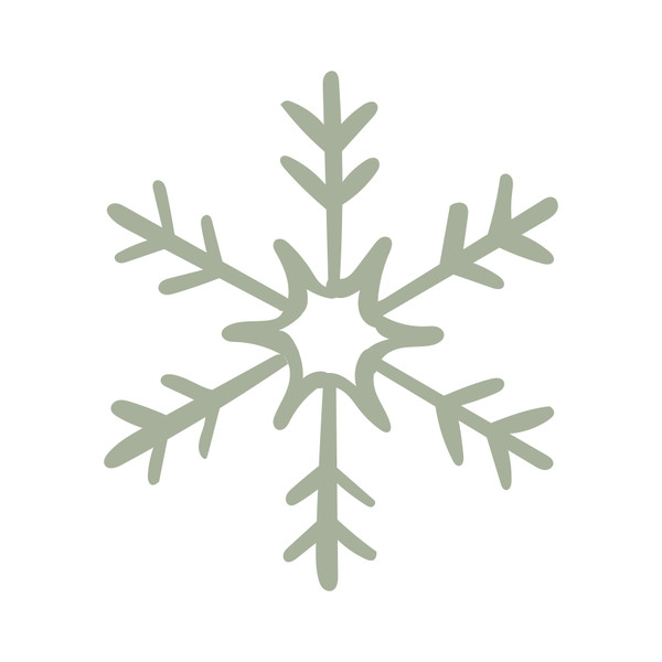 Sage Snowflake SVG Cut File