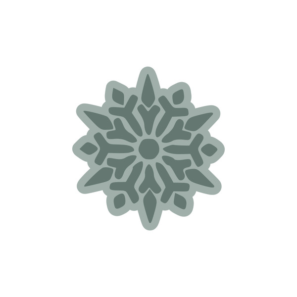 Green Snowflake 2 SVG Cut File