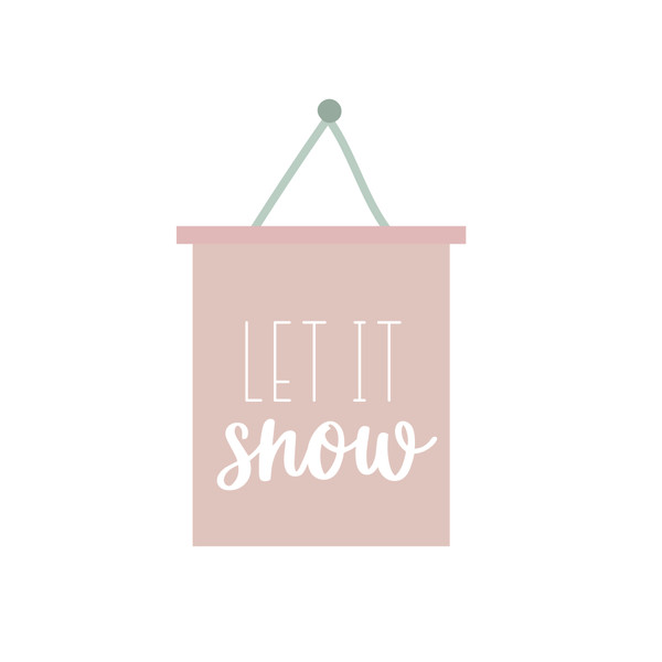 Let It Snow Banner SVG Cut File