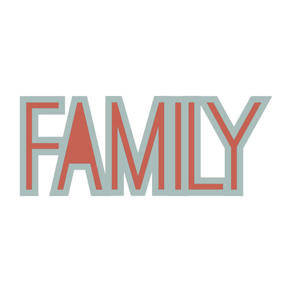Family Word 1 SVG cut file