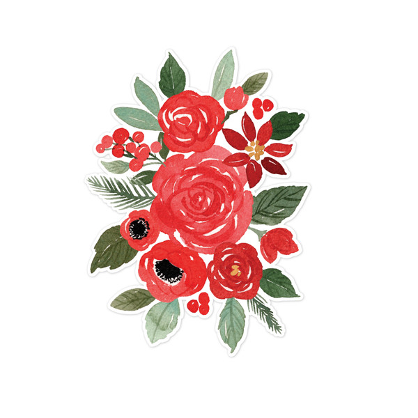 Red Flowers Print & Cut File