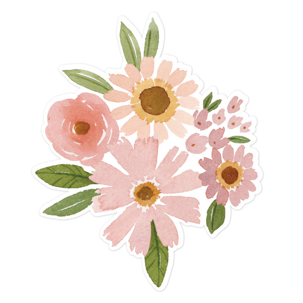 Light Floral Cluster Print & Cut File