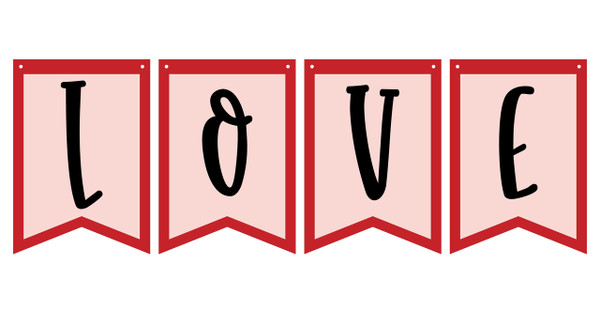 Love Banner SVG Cut File