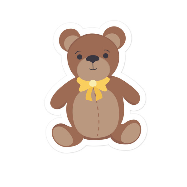 Brown Stuffed Bear  Print & Cut File