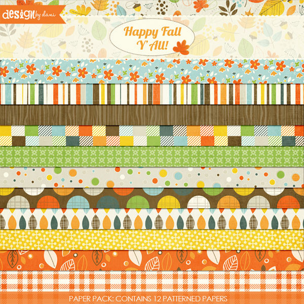 Happy Fall Y'All Paper Pack