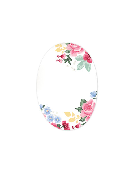 Floral Oval Print & Cut File
