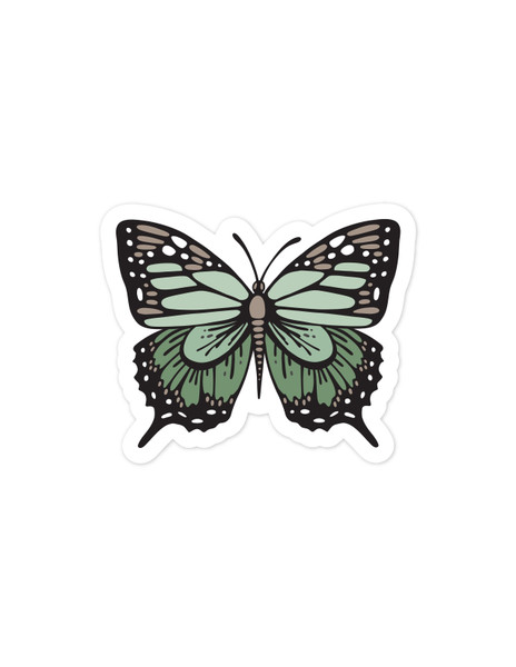Green Butterfly  Print & Cut File