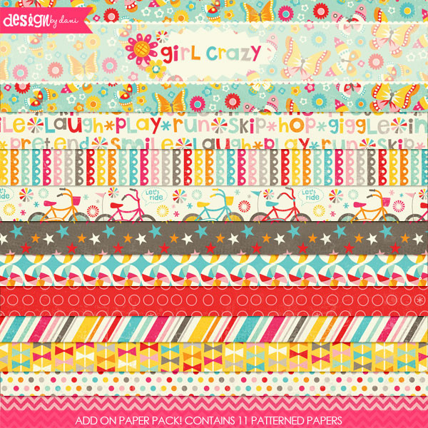 Girl Crazy Add-On Paper Pack