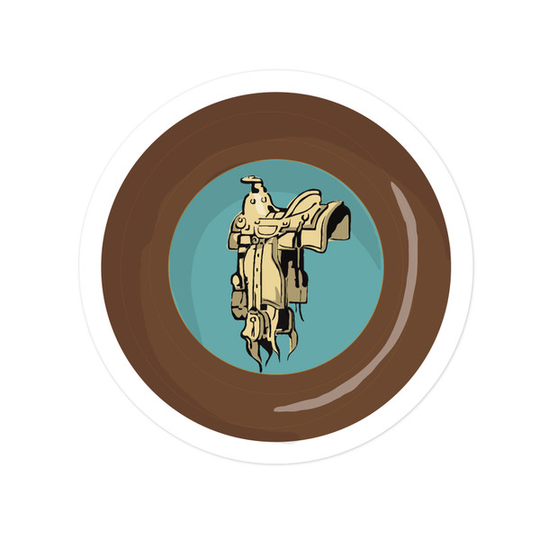 Saddle in Circle Frame Print & Cut File