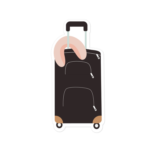 Suitcase With Pillow Print and Cut File