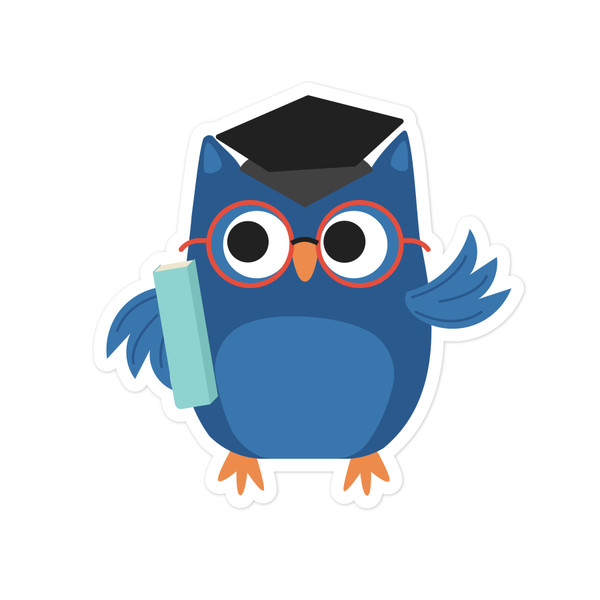 Scholarly Owl SVG Print and Cut File