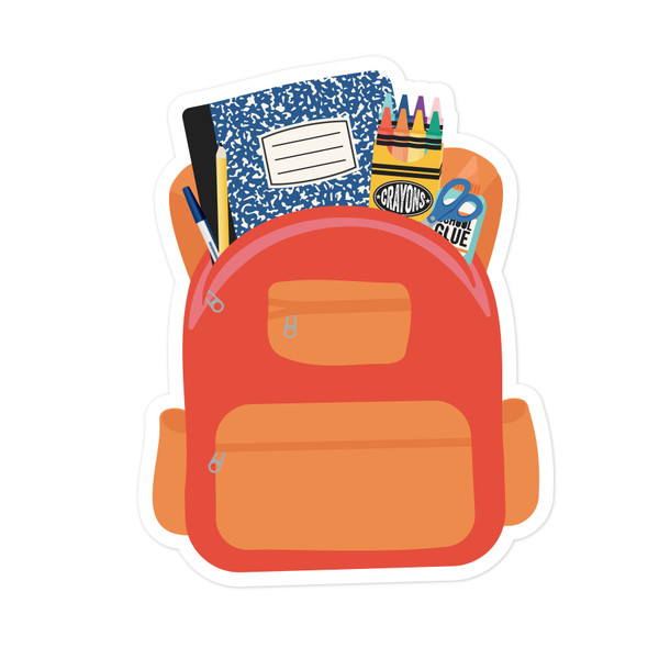 Backpack With School Supplies SVG Print and Cut File