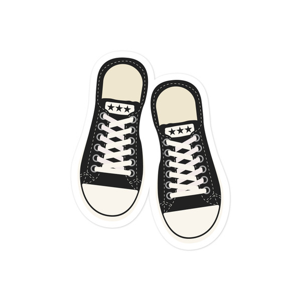Black Sneakers SVG Print and Cut File