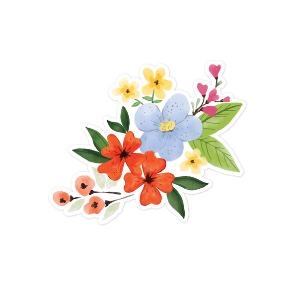 Vibrant Flowers Print and Cut File