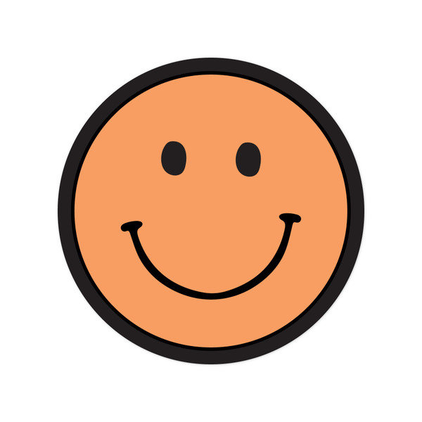 Orange Happy Face Print and Cut File