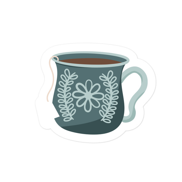 Blue Cup of Tea Print and Cut File