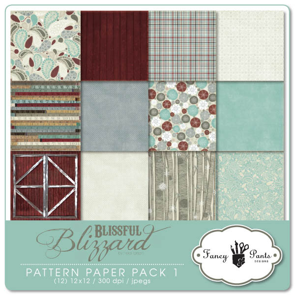 Blissful Blizzard Pattern Papers 1