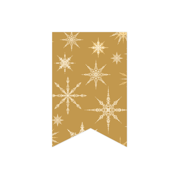 Gold Snowflake Flag Print and Cut File