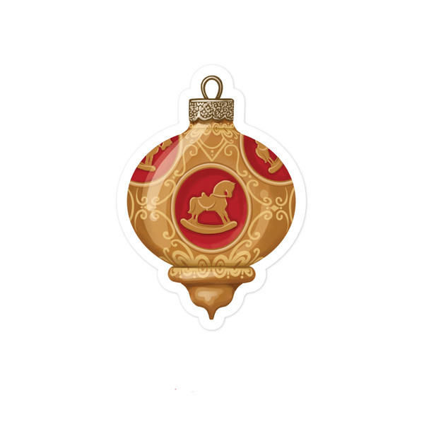 Red and Gold Ornament Print and Cut File