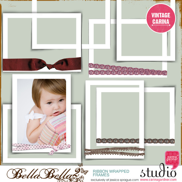 BELLA BELLA 2 Ribbon Wrapped Frames