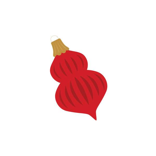 Ornate Red Ornament SVG Cut File