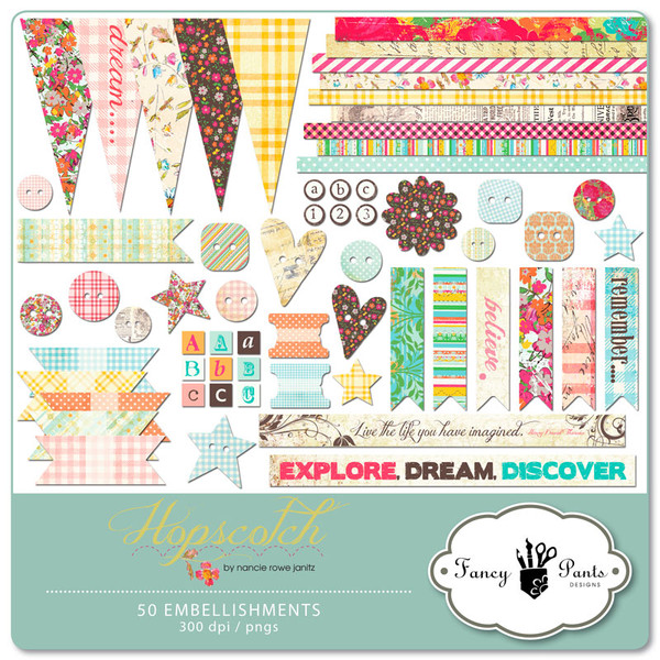 Hopscotch Embellishment Pack 2