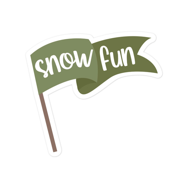 Snow Fun Flag Print and Cut File