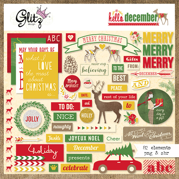 Hello December Element Pack 1