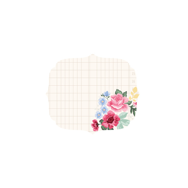 Floral Grid Label Print & Cut File