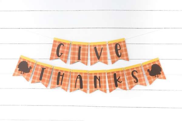 Give Thanks Banner 3D Cut File