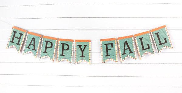 Happy Fall Banner 3D Cut File