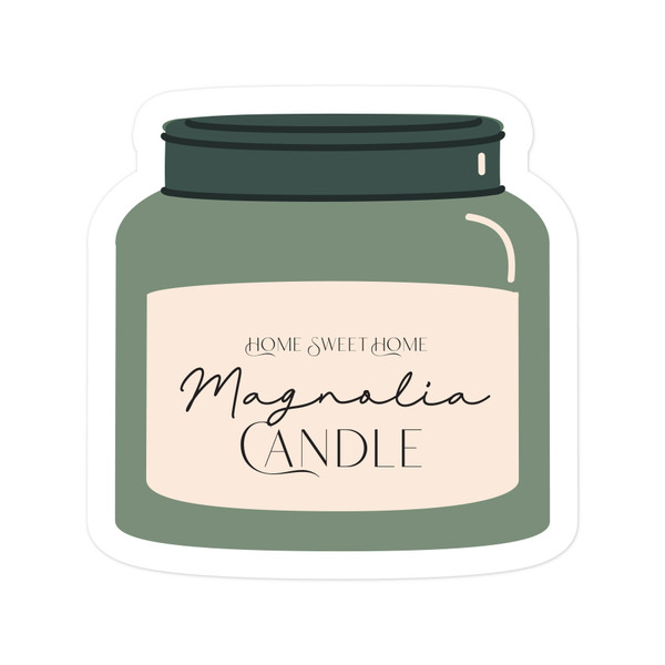 Magnolia Candle Print and Cut File