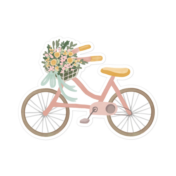 Flower Basket Bike Print and Cut File