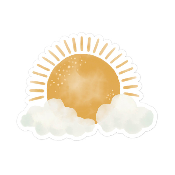 Sun and Cloud Print and Cut File