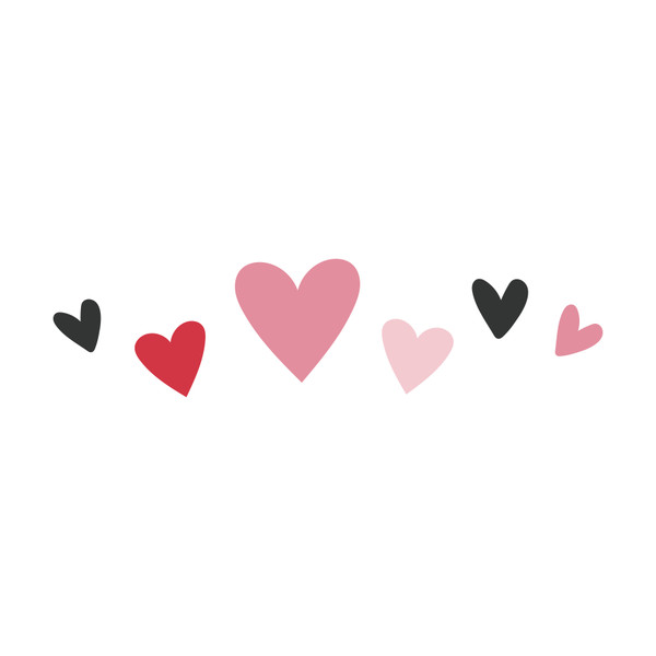 Six Hearts SVG File