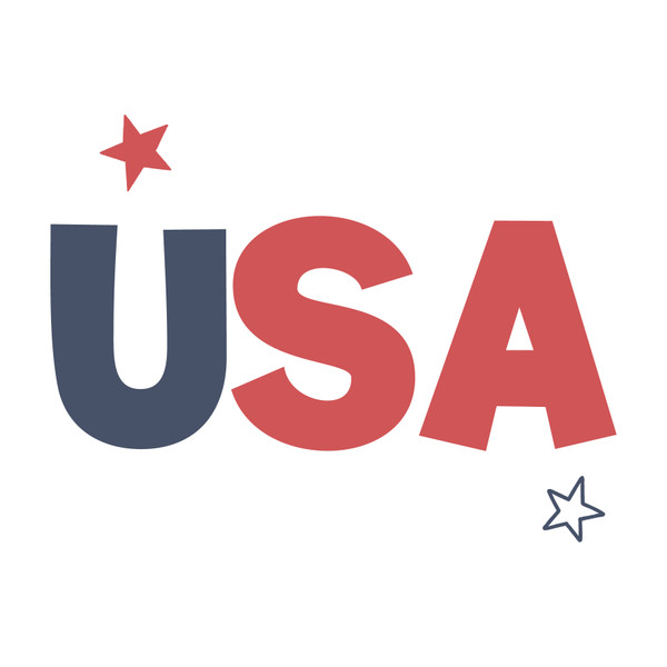 USA and Stars SVG File