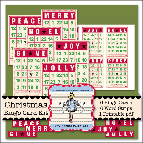 Christmas Bingo Card Kit